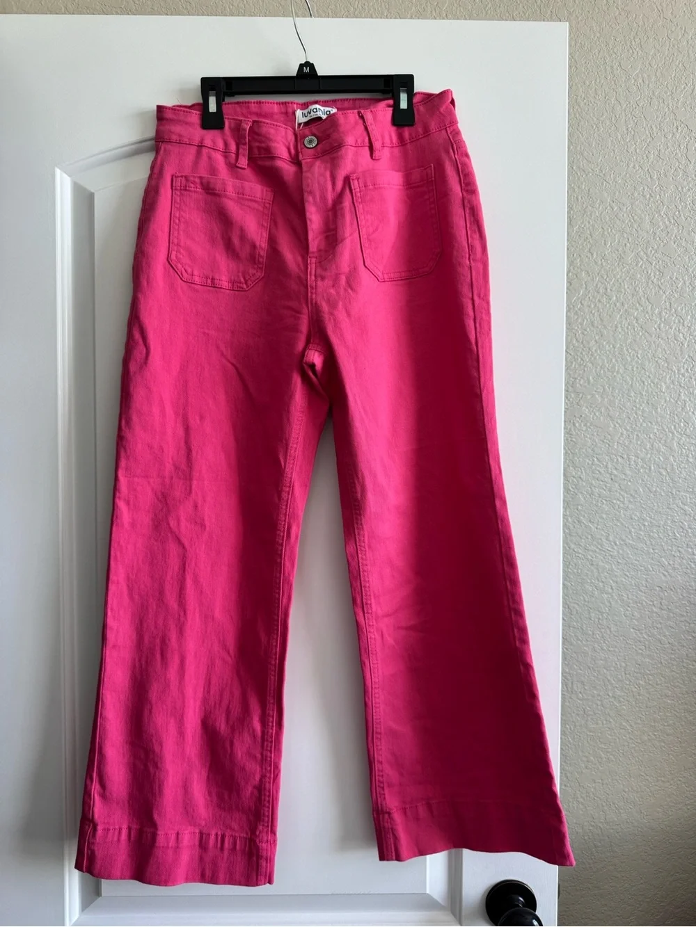 Women's Bright Pink Wide-Leg Jeans